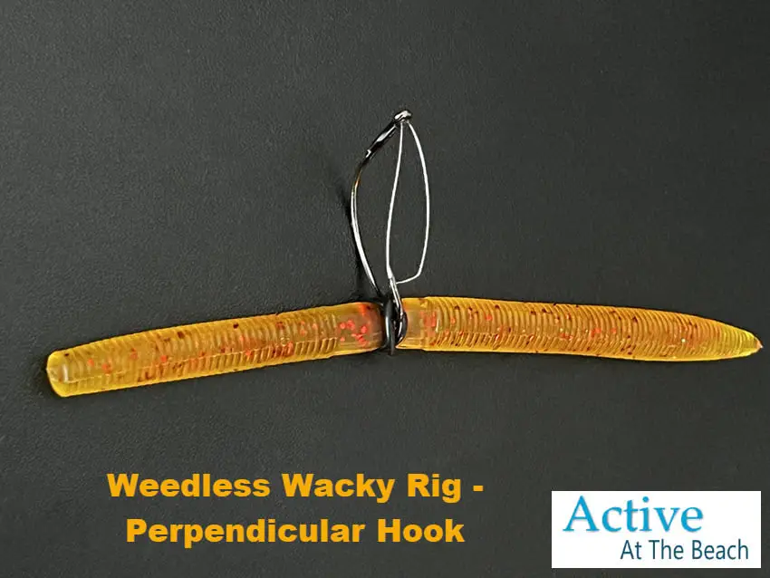 weedless wacky rig with perpendicular hook