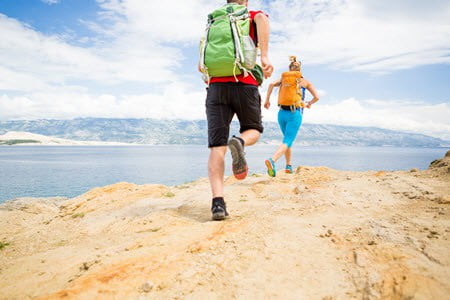 Staying hydrated while beach hiking